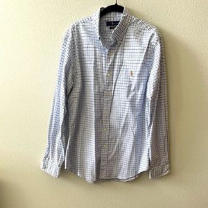 Ralph Lauren Slim Fit Blue Checkered Men’s Shirt
